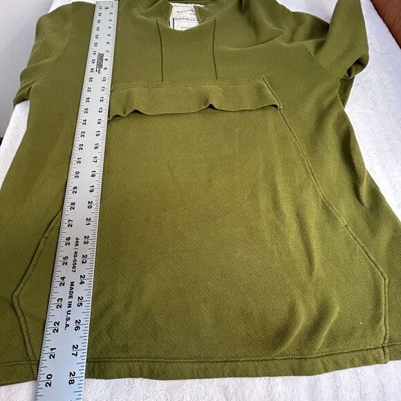 Syngman Cucala Olive Green Pullover Sweatshirt Medium 100% Cotton Long Sleeve - Picture 8 of 9